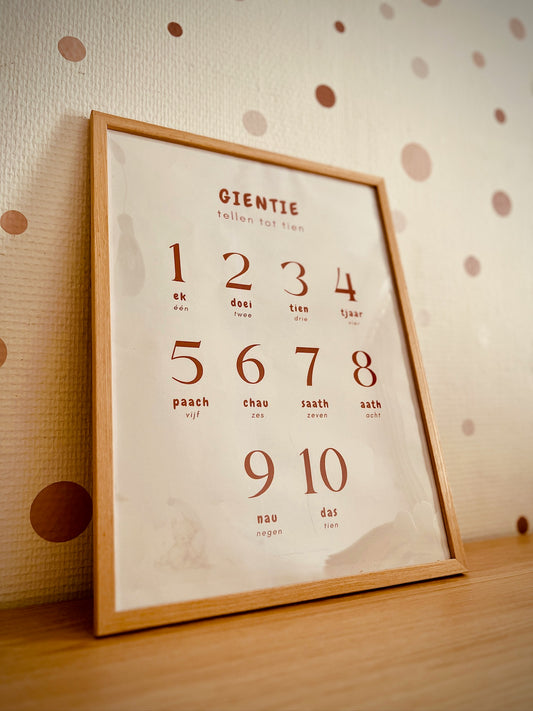 Leer tellen in Sarnami: 1 t/m 10